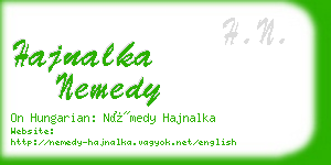 hajnalka nemedy business card